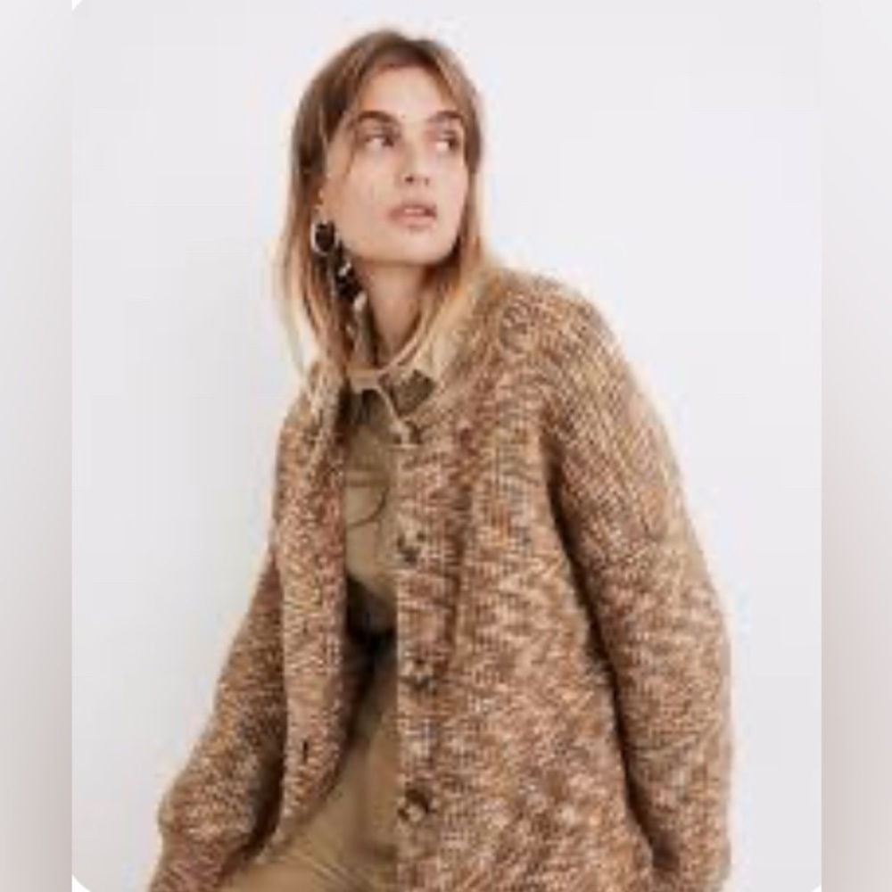 Madewell Space dye winstead cardigan sweater